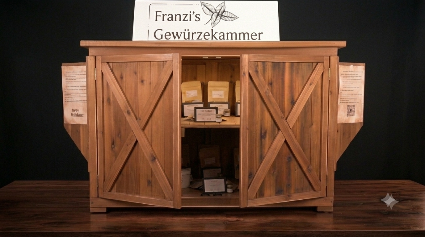 Schrank weit geöffnet